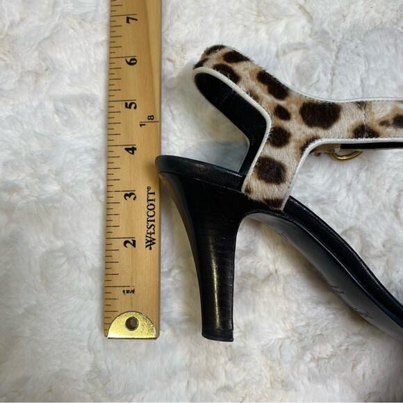 Yves Saint Laurent Ponyhair Animal Print Kitten Heel Sandals
Size 38.5 Leopard - Picture 14 of 14